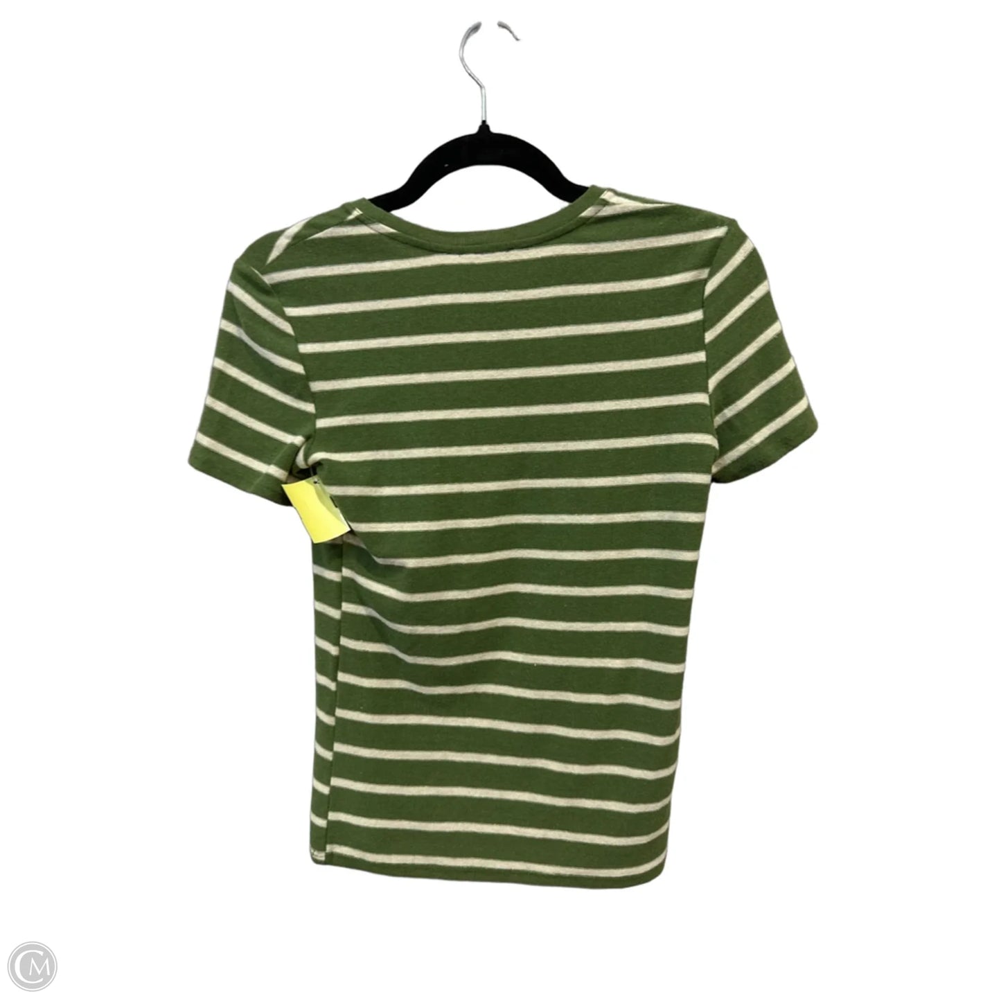 Top Short Sleeve By Zara In Striped Pattern, Size: S