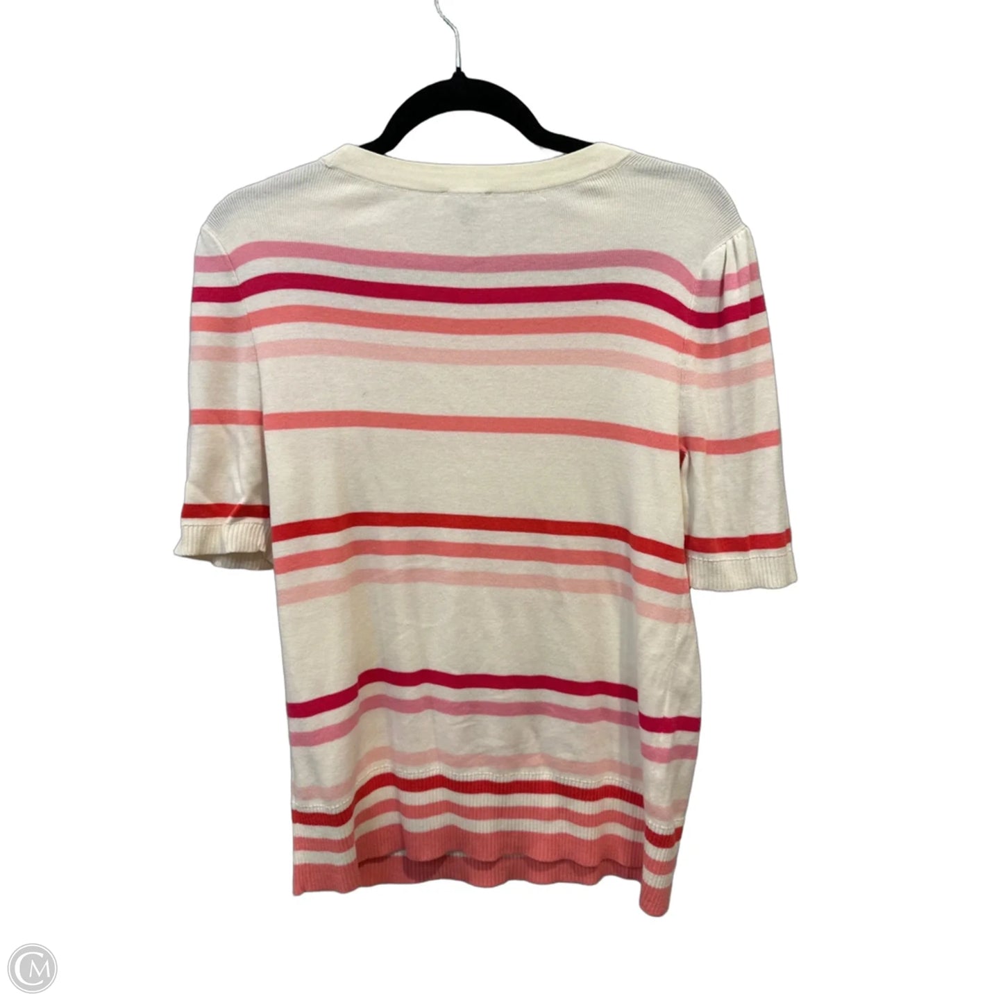 Top Short Sleeve By Talbots In Striped Pattern, Size: S