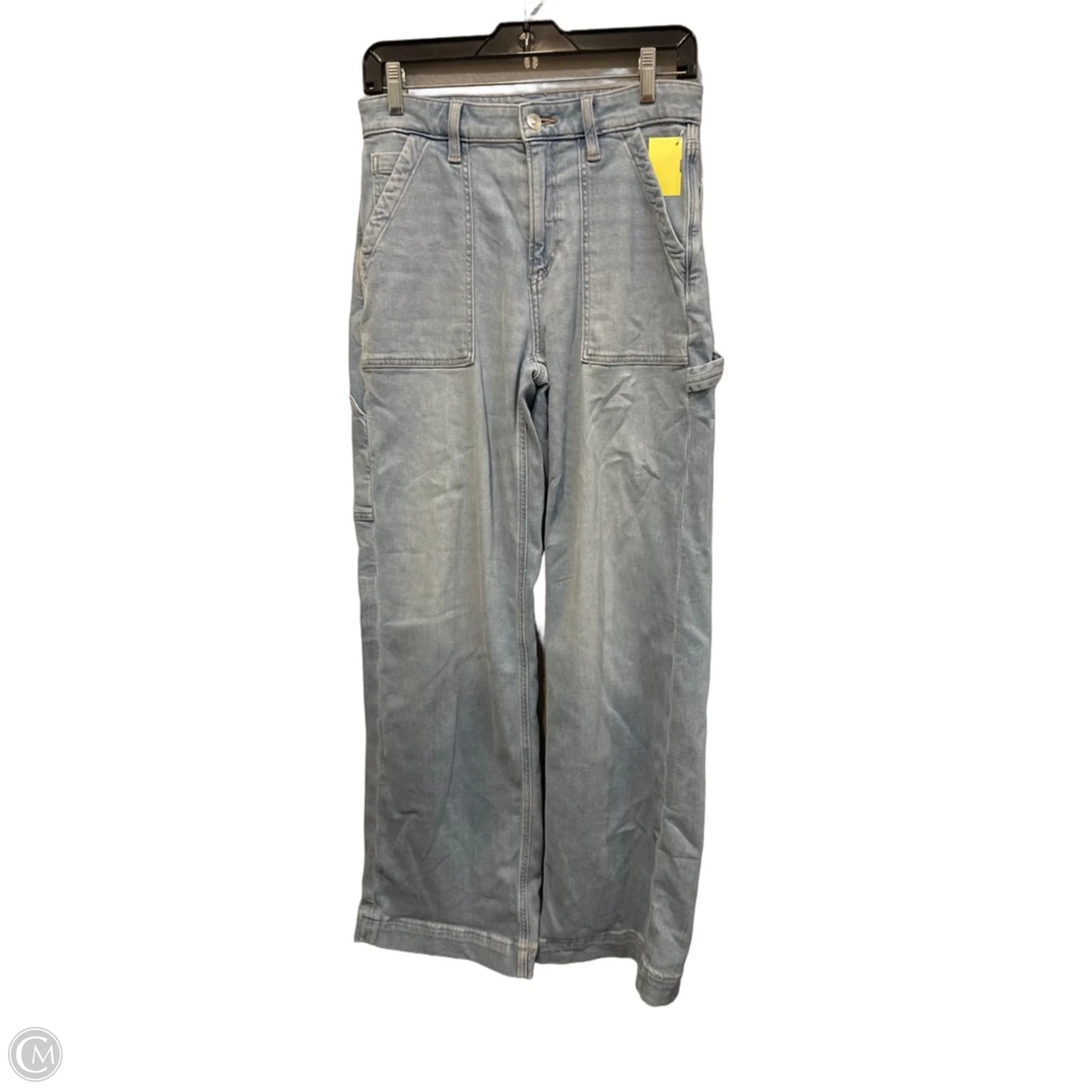 Jeans Wide Leg By American Eagle In Blue Denim, Size: 2