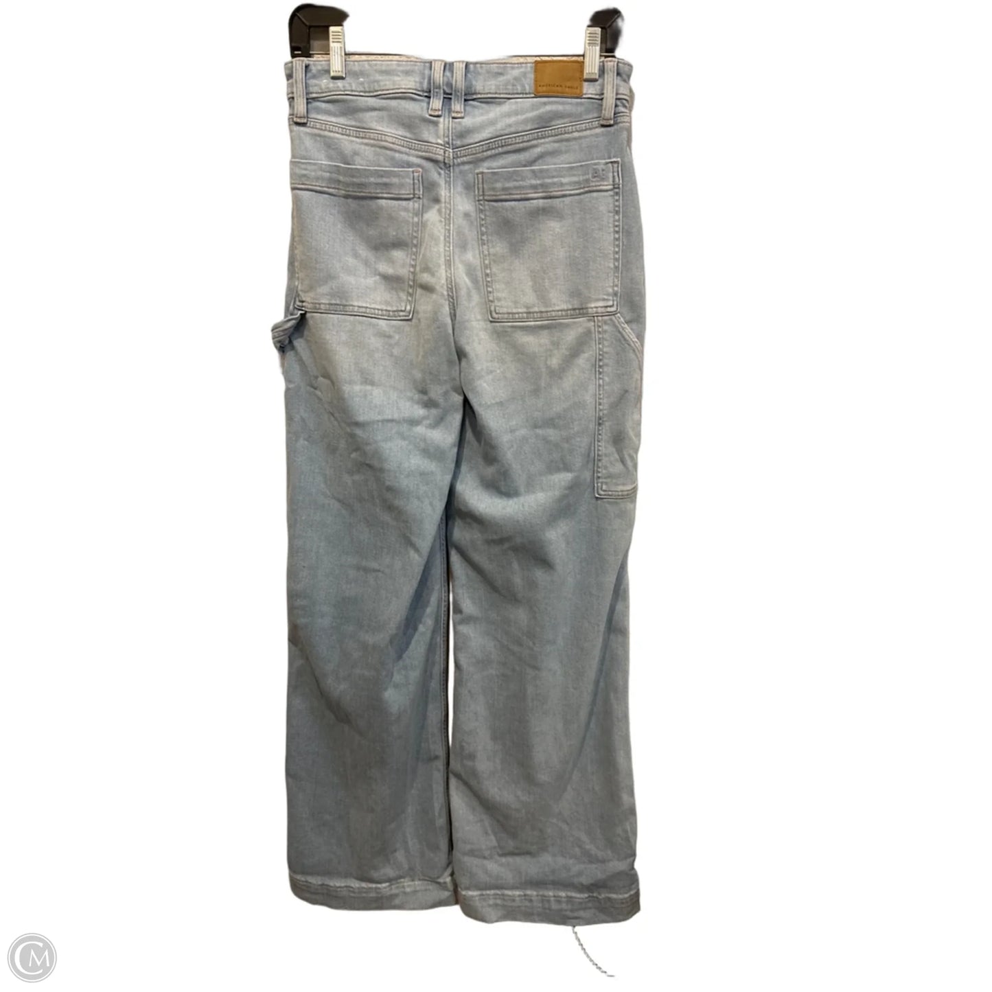 Jeans Wide Leg By American Eagle In Blue Denim, Size: 2