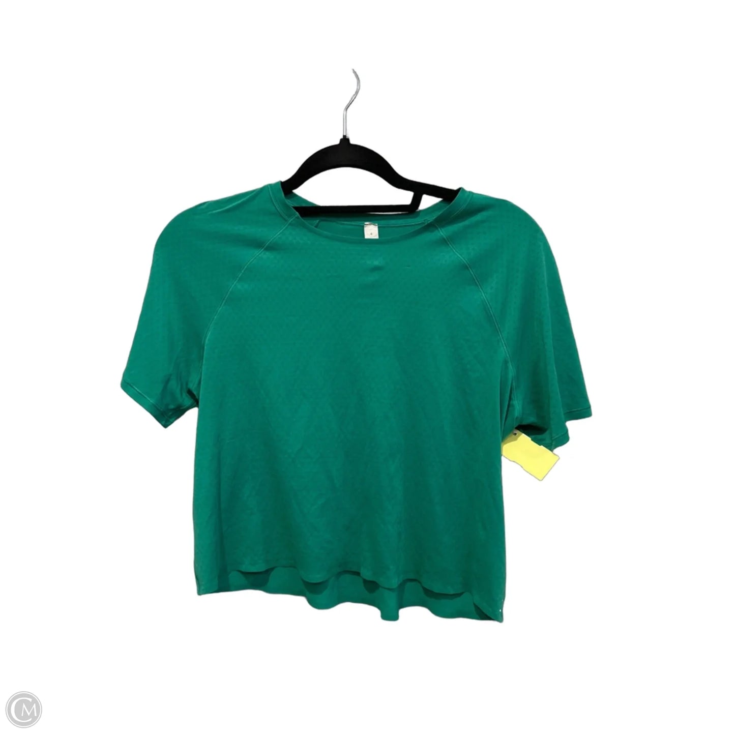 Athletic Top Short Sleeve By Lululemon In Green, Size: S