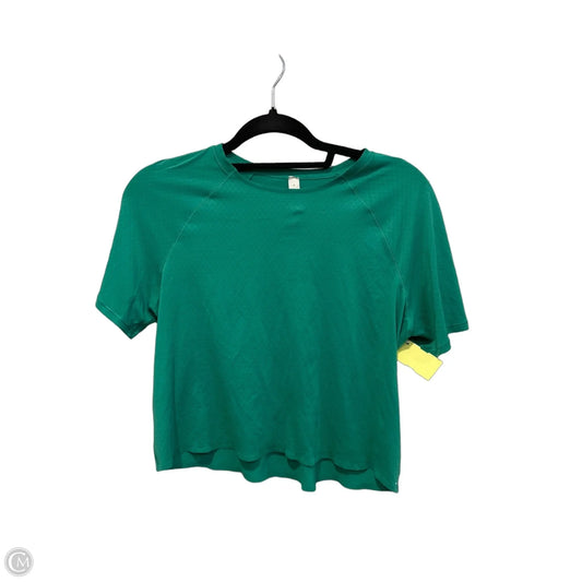 Athletic Top Short Sleeve By Lululemon In Green, Size: S