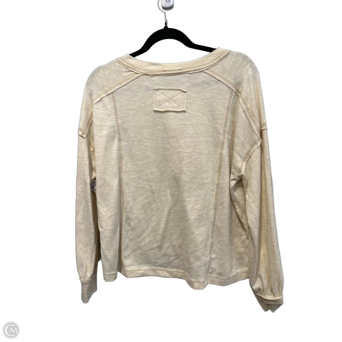 Top Long Sleeve By Blu Pepper In Cream, Size: S
