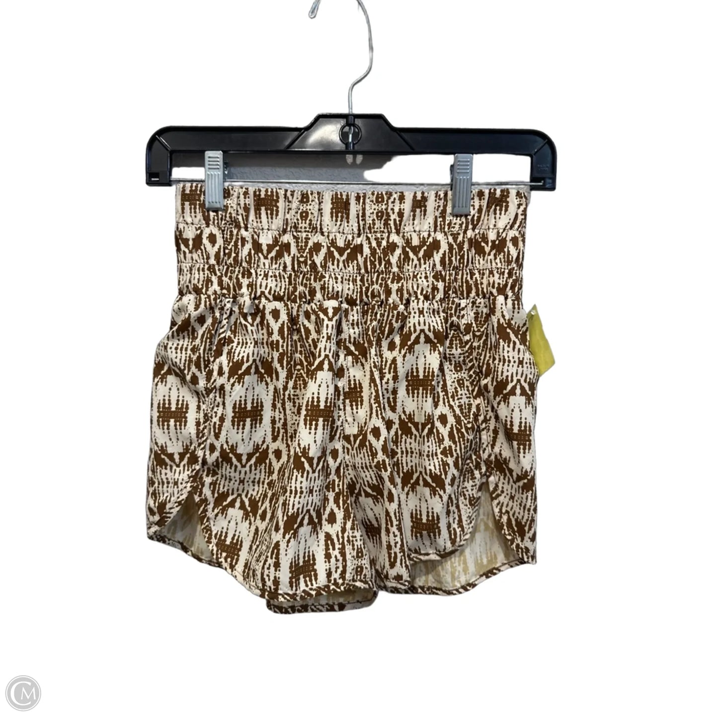 Athletic Shorts By As Revival In Brown & Cream, Size: S