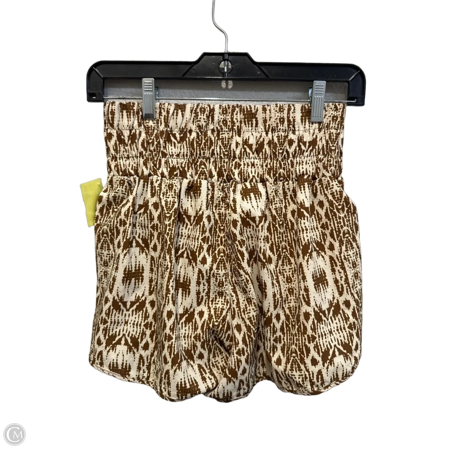 Athletic Shorts By As Revival In Brown & Cream, Size: S