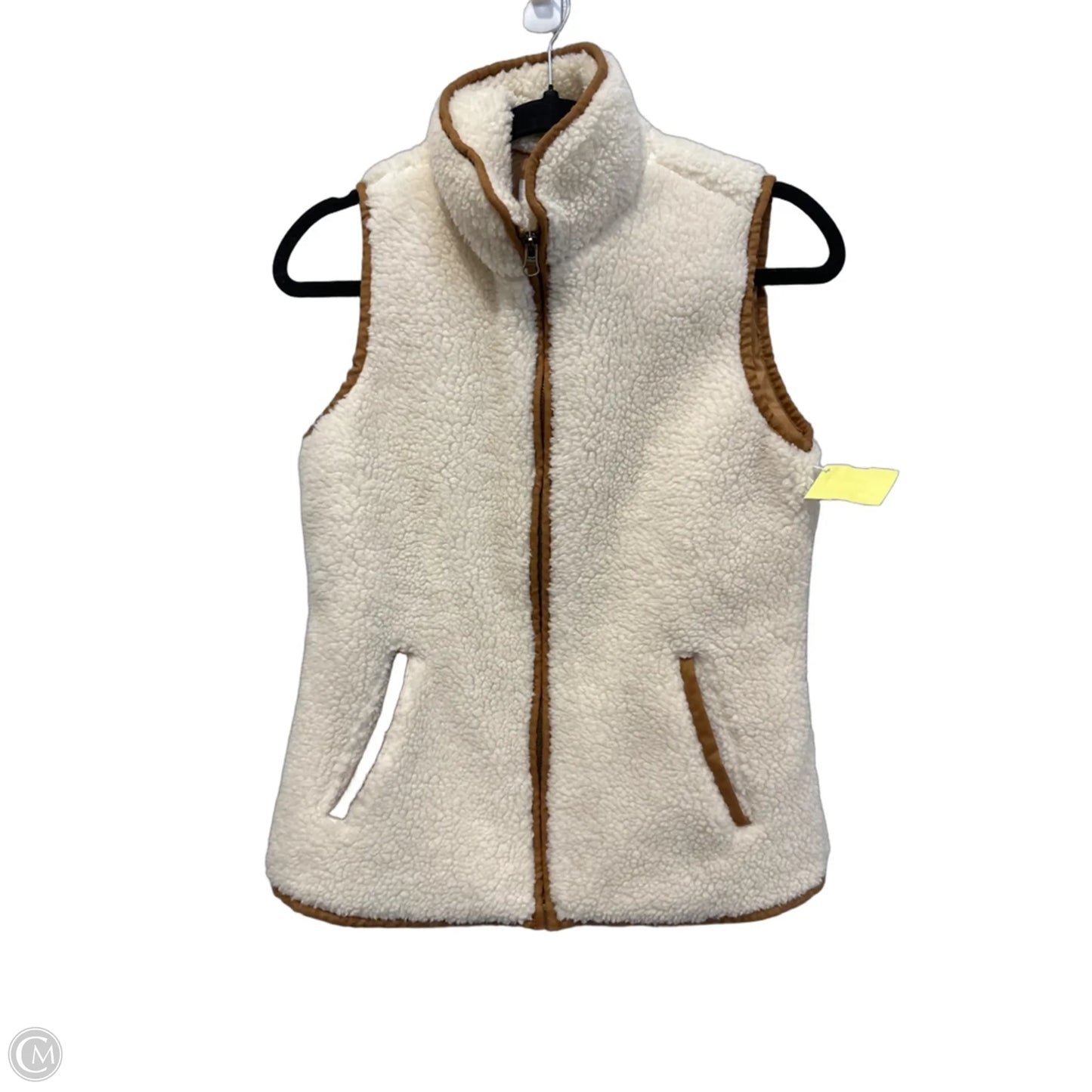 Vest Fleece By Old Navy In Brown & Cream, Size: Xs