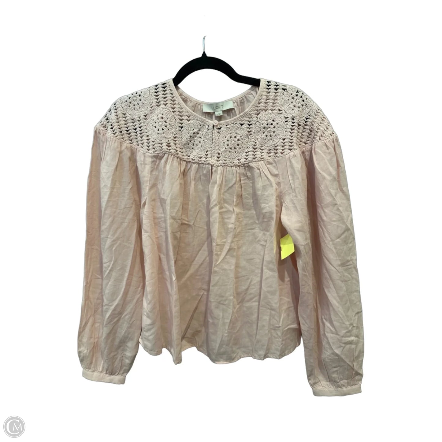 Top Long Sleeve By Loft In Pink, Size: S