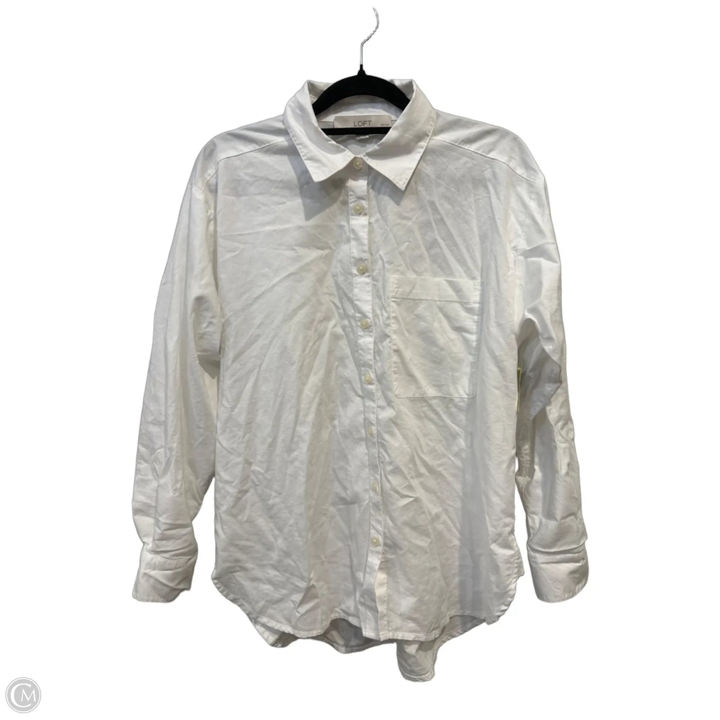 Top Long Sleeve By Loft In White, Size: Xsp