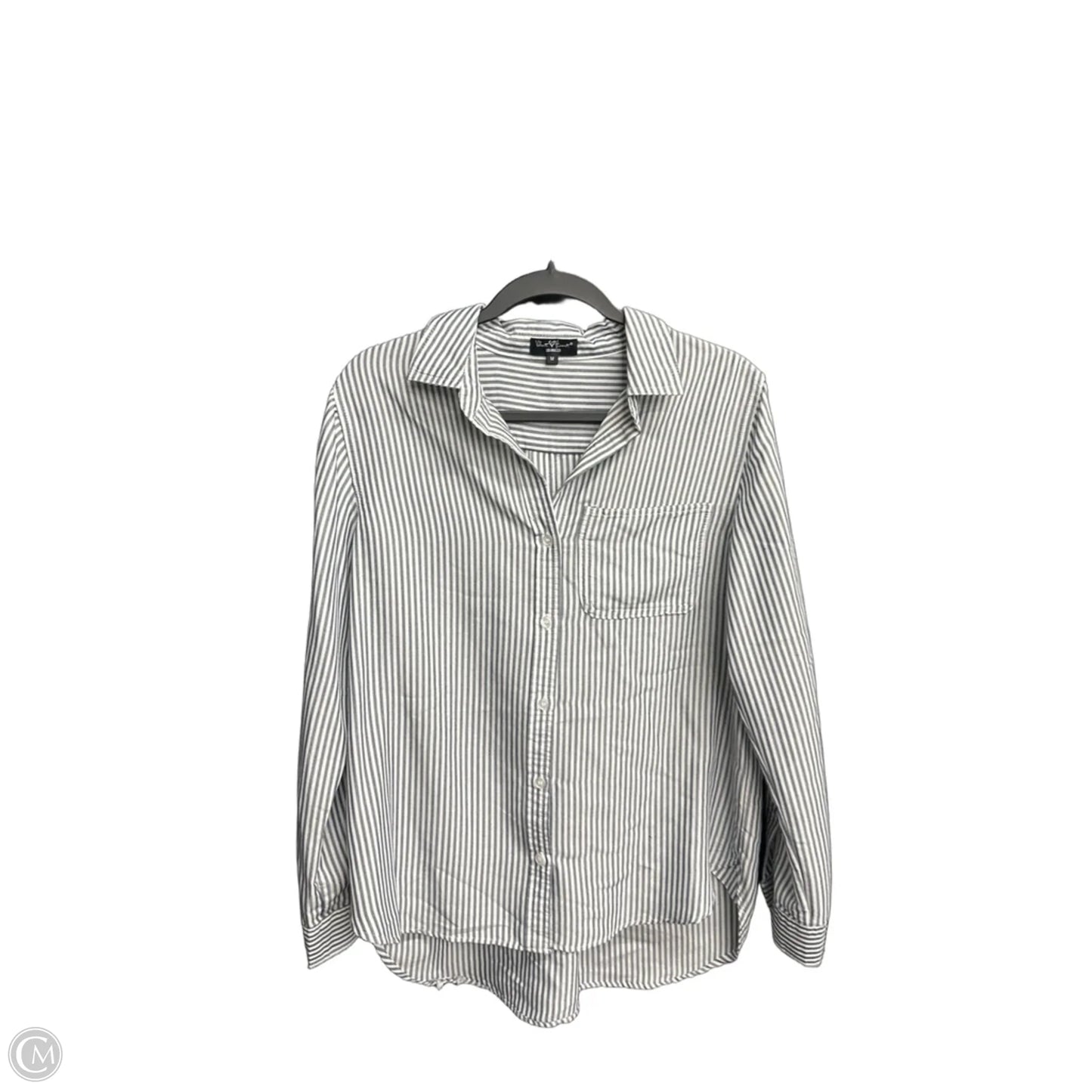 Top Long Sleeve By Velvet Heart In Striped Pattern, Size: M