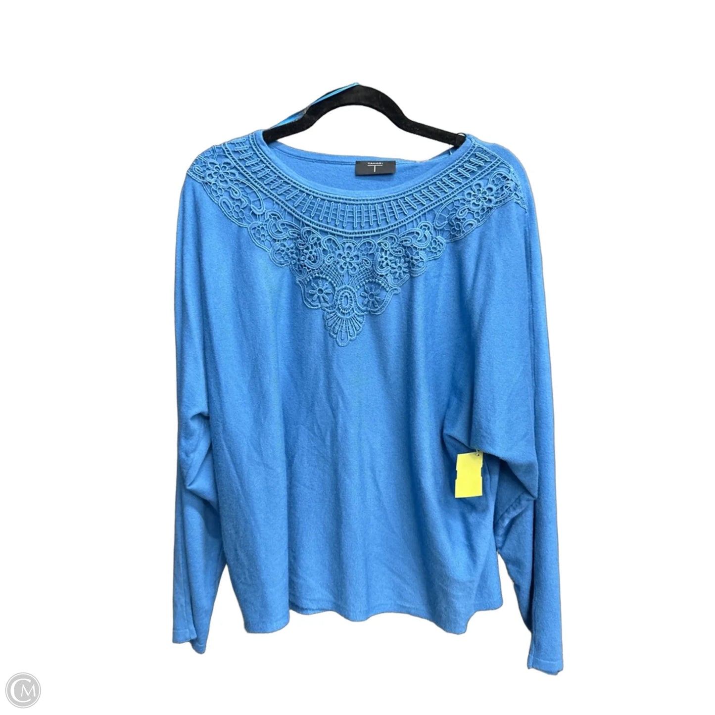 Top Long Sleeve By Tahari In Blue, Size: Xl