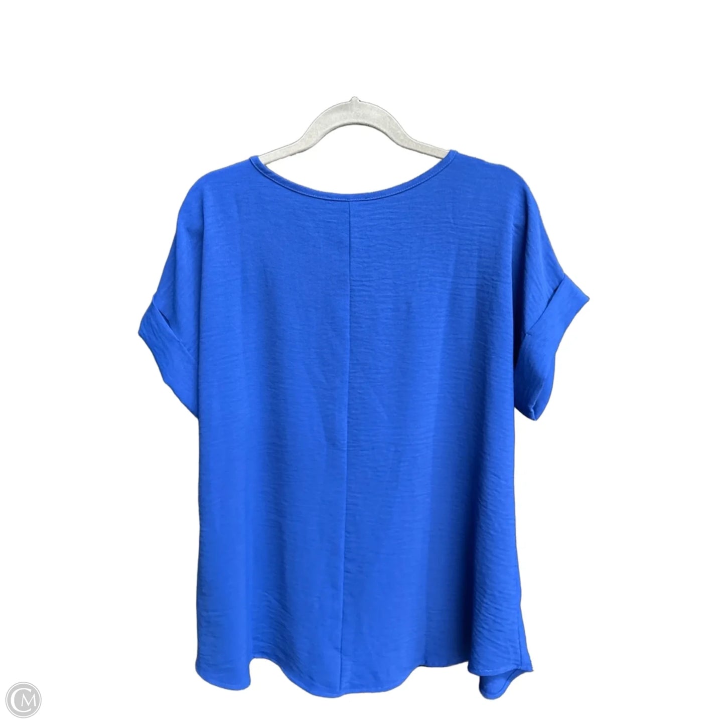 Top Short Sleeve By Entro In Blue, Size: L