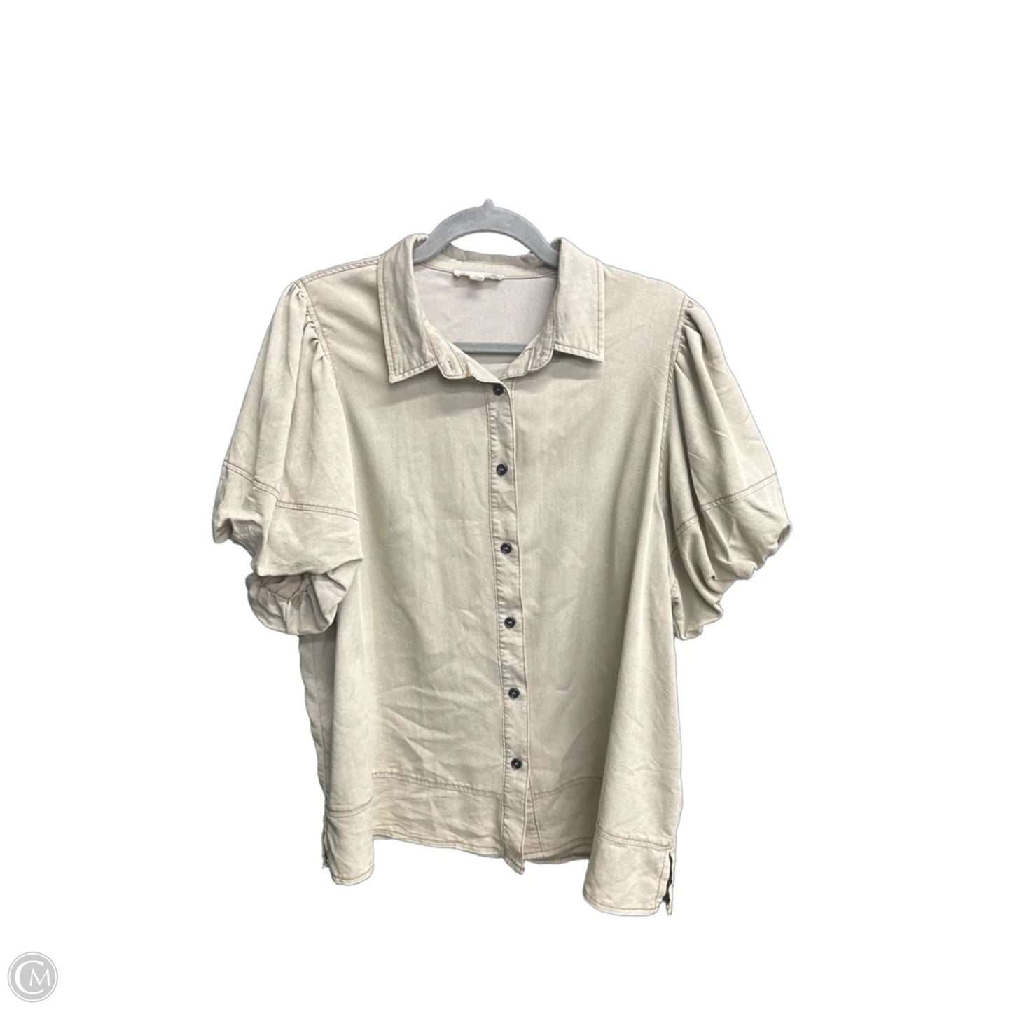 Top Short Sleeve By Easel In Green, Size: L