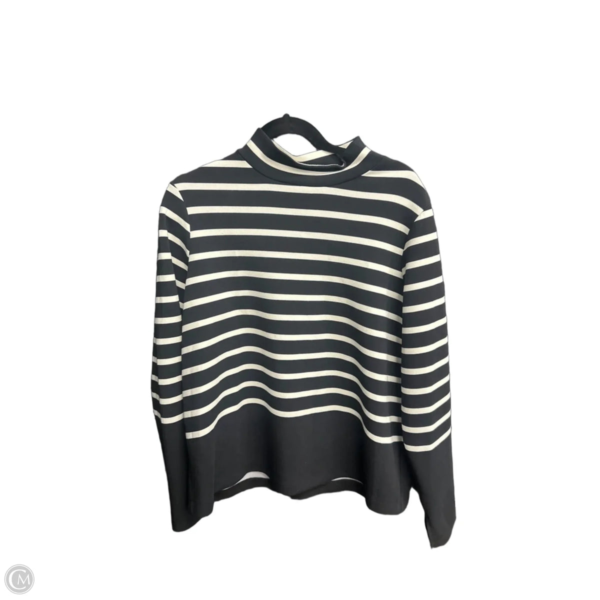 Top Long Sleeve By Spanx In Striped Pattern, Size: Xl
