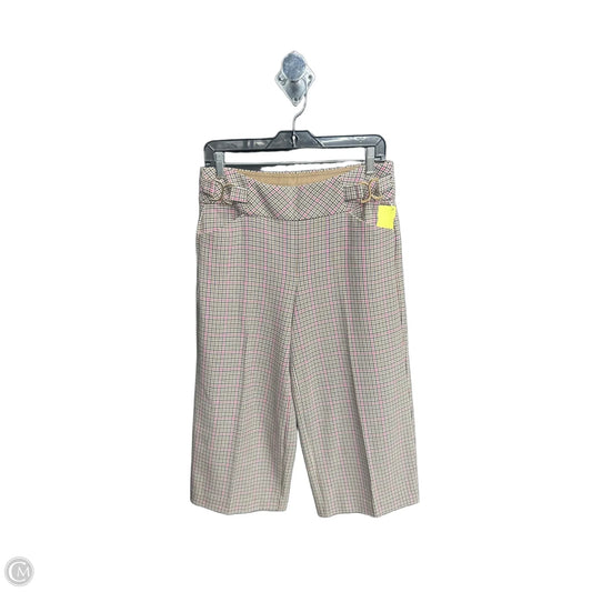 Pants Cropped By Investments In Cream & Purple, Size: 4p