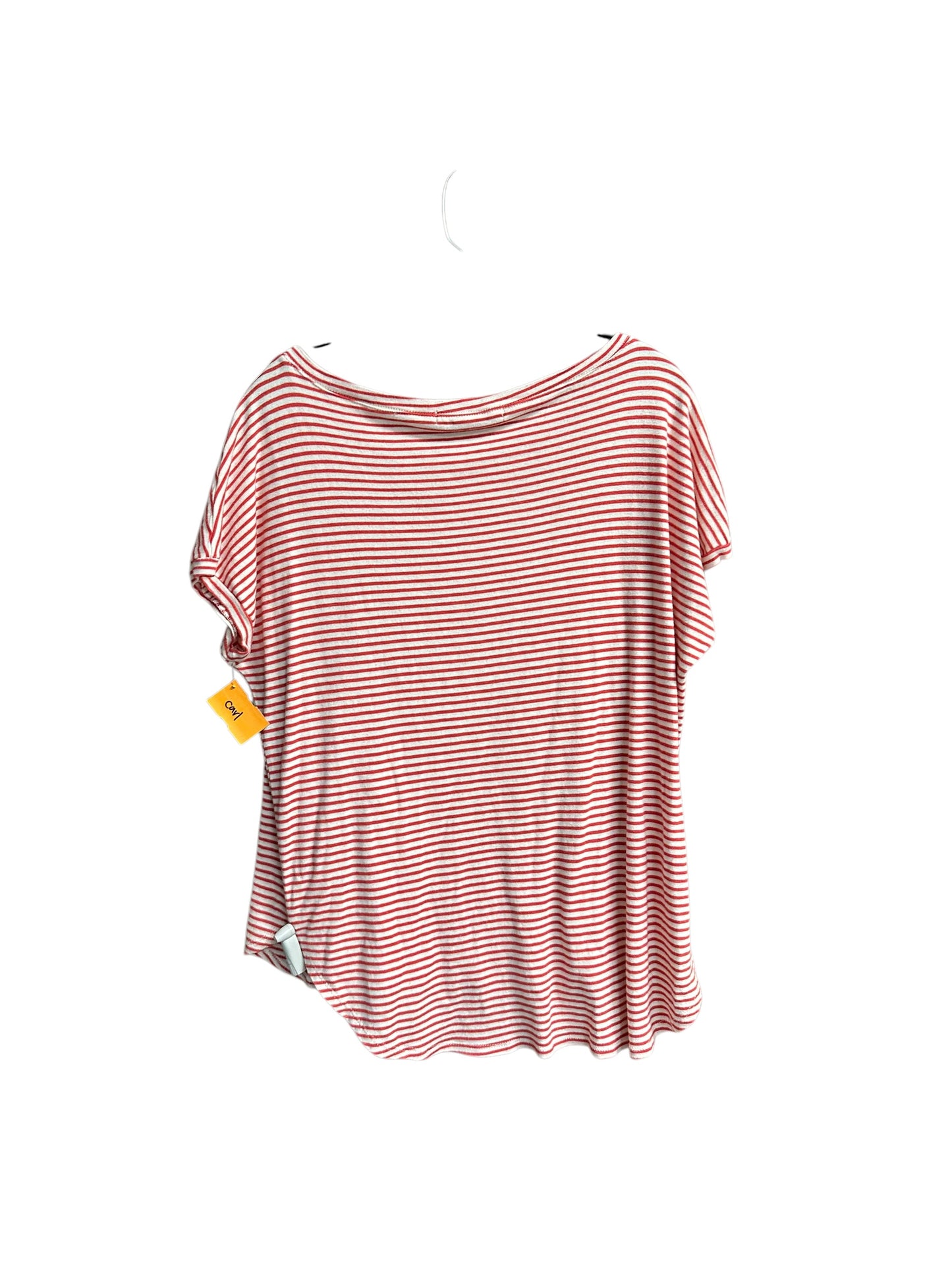 Top Short Sleeve Basic By Madeleine In Striped Pattern, Size: L