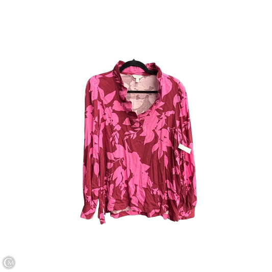 Top Long Sleeve By Crown And Ivy In Pink, Size: L