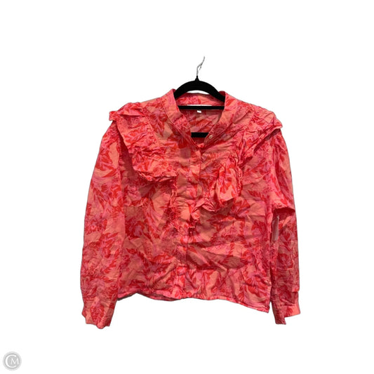 Top Long Sleeve By Olivaceous In Pink, Size: L