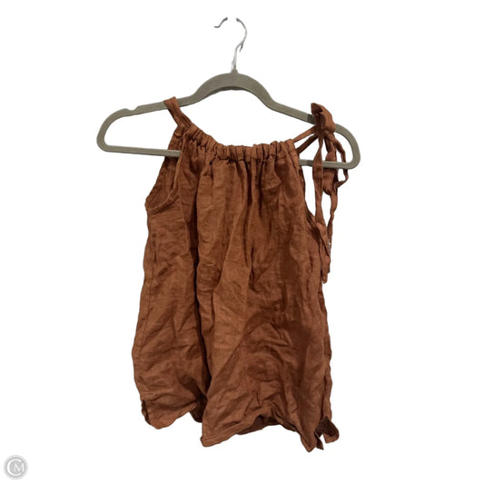 Top Sleeveless By Clothes Mentor In Brown, Size: S