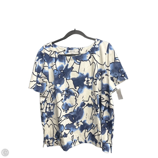 Top Short Sleeve By Chicos In Navy, Size: Xl
