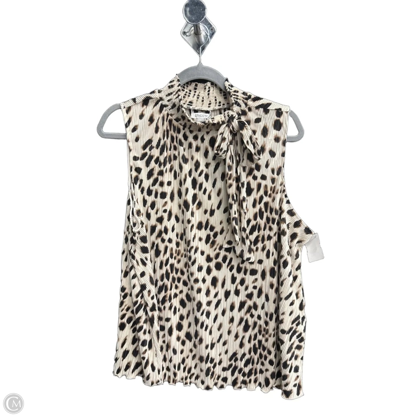 Top Sleeveless By Chicos In Animal Print, Size: Xl
