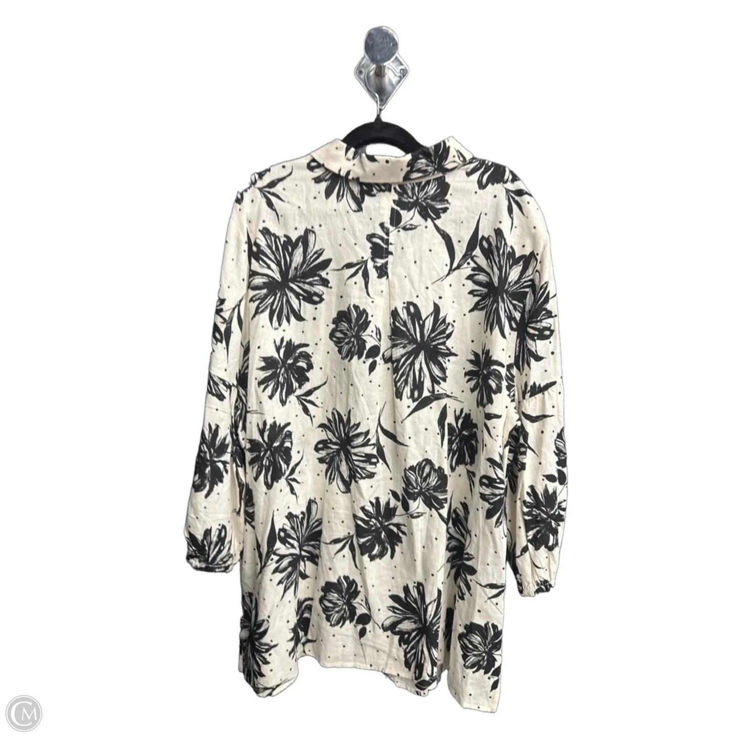 Top 3/4 Sleeve By Clothes Mentor In Cream, Size: Xl