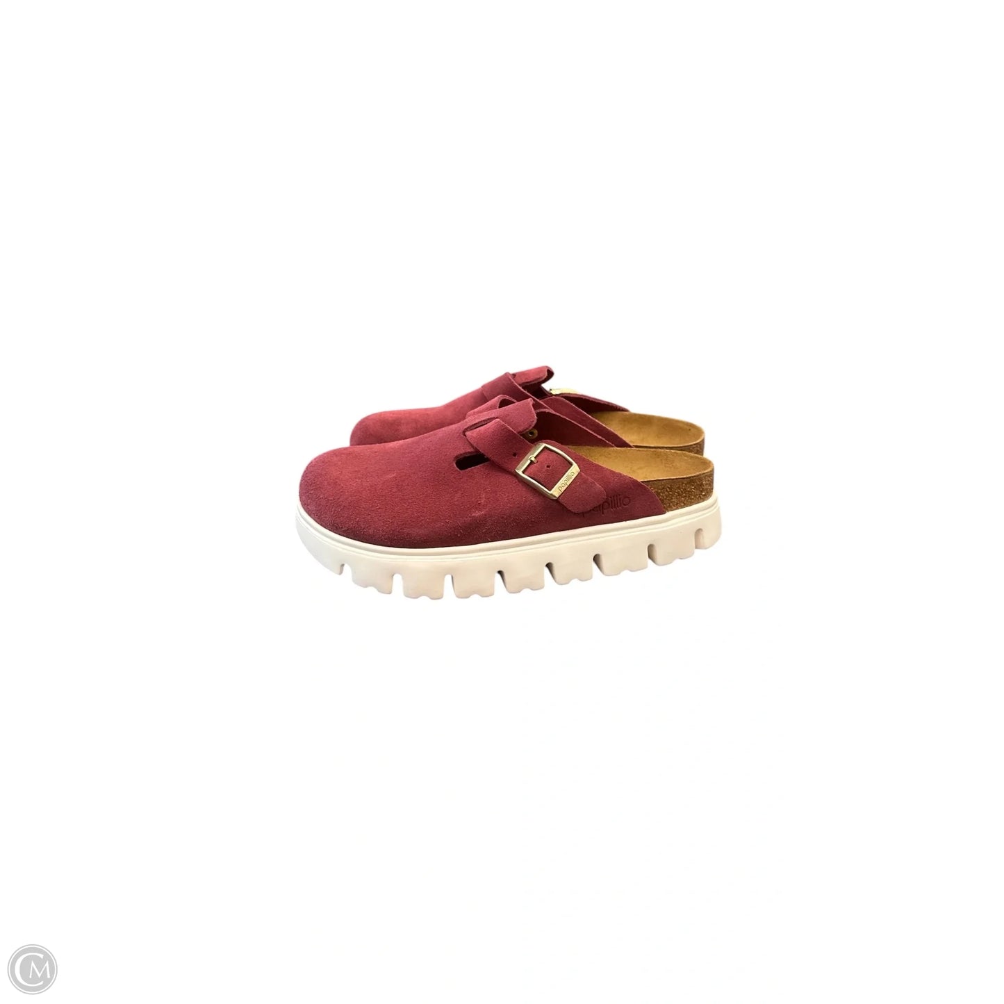 Shoes Flats By Birkenstock In Maroon, Size: 8