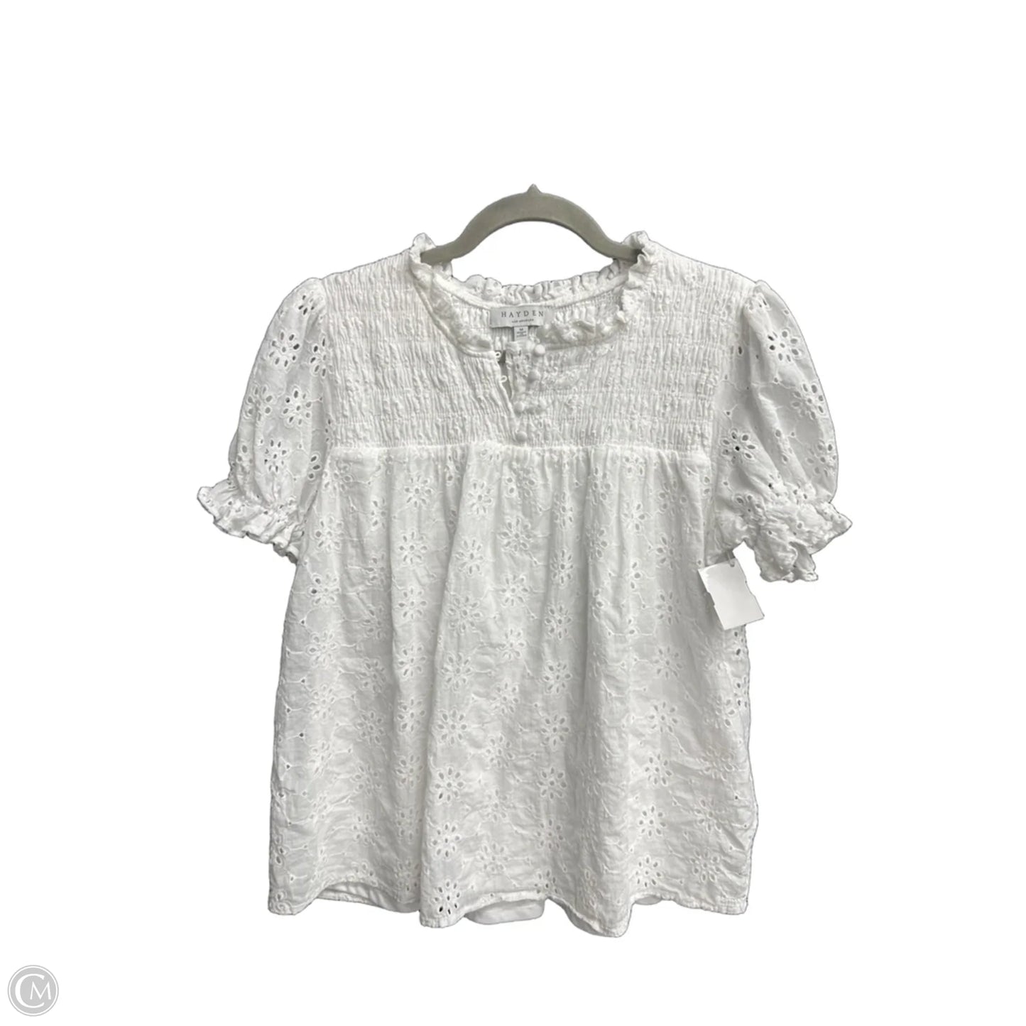 Top Short Sleeve By Hayden La In White, Size: M