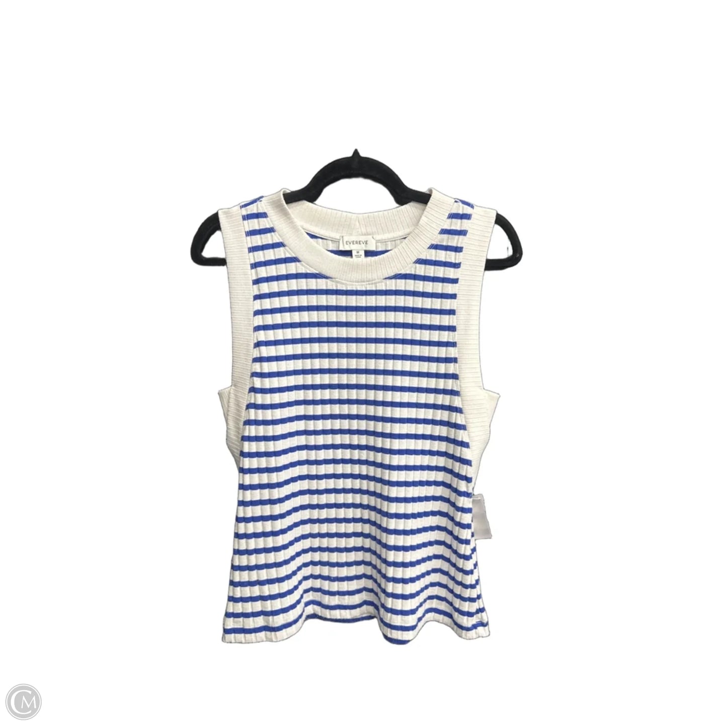 Top Sleeveless By Evereve In Striped Pattern, Size: M