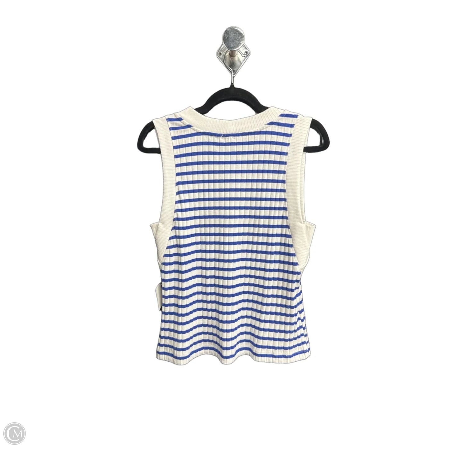 Top Sleeveless By Evereve In Striped Pattern, Size: M