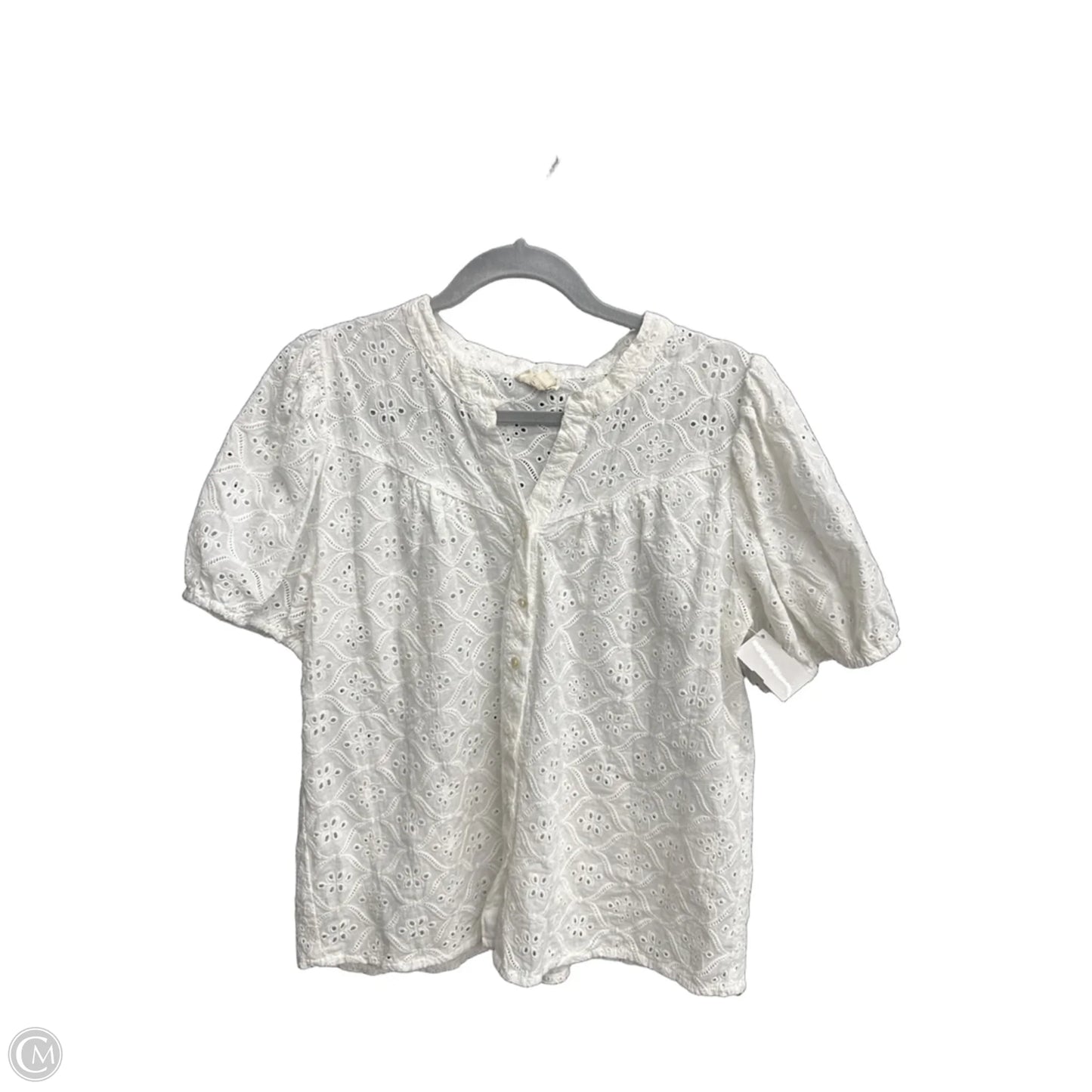 Top Short Sleeve By Nicole By Nicole Miller In White, Size: M
