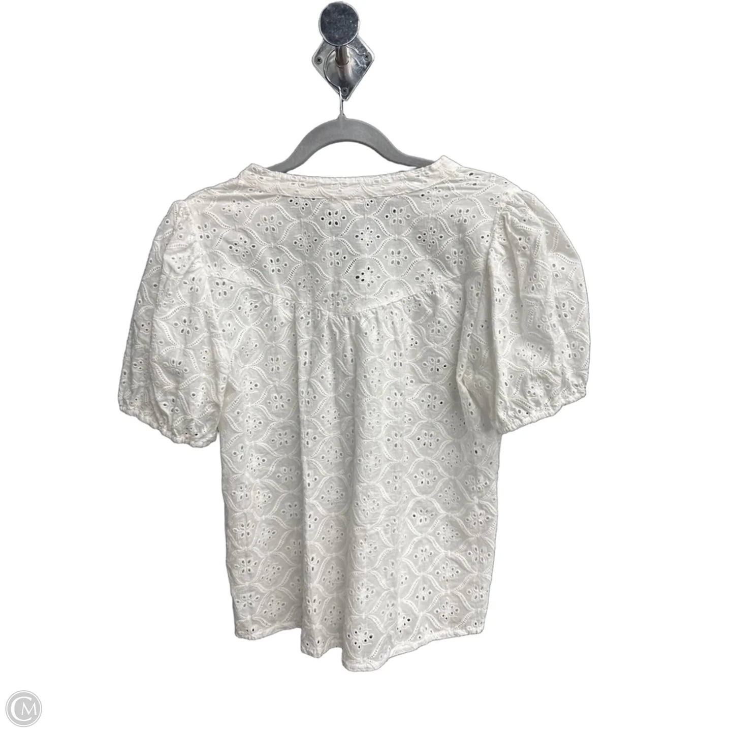 Top Short Sleeve By Nicole By Nicole Miller In White, Size: M