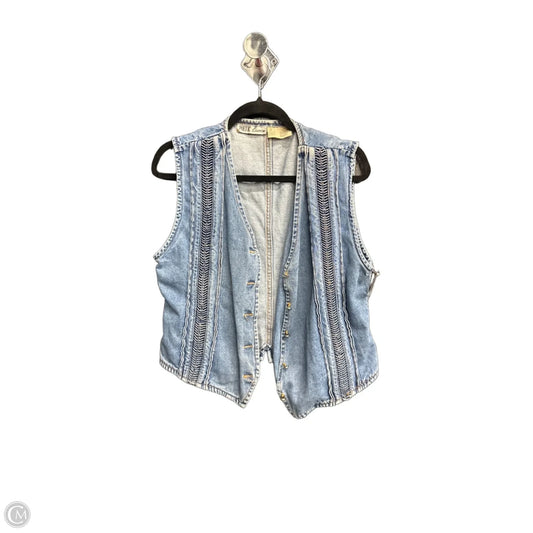 Top Sleeveless By Poetic License In Blue Denim, Size: L