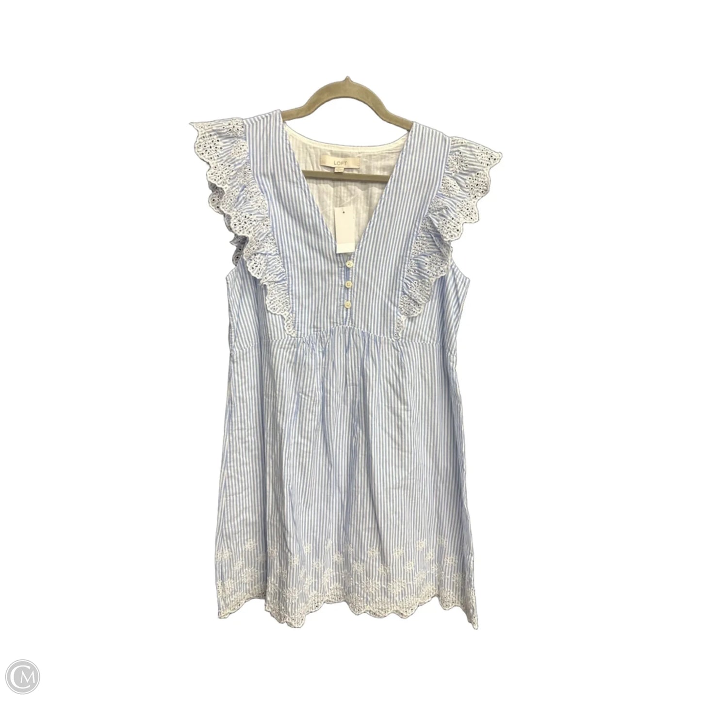 Dress Casual Short By Loft In Striped Pattern, Size: S