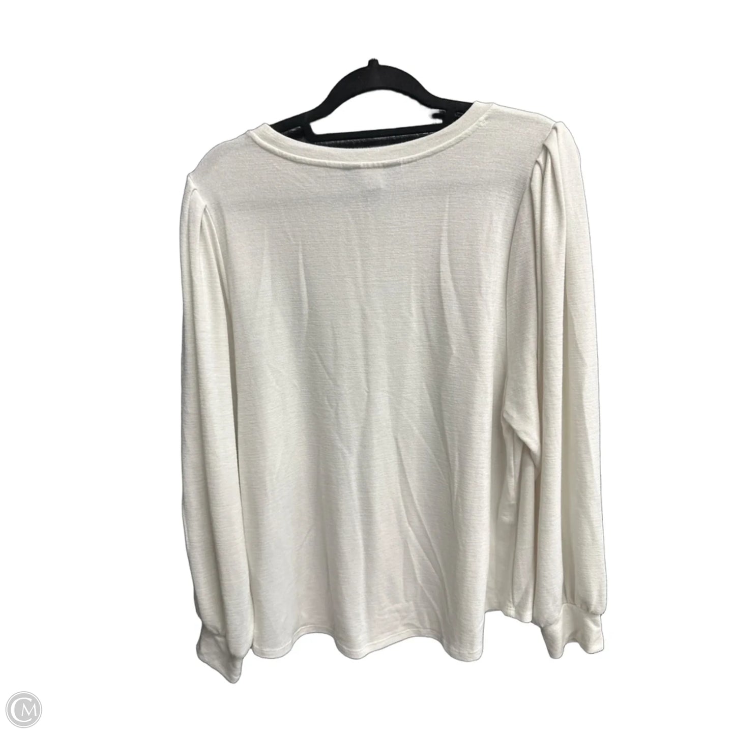 Top Long Sleeve By Banana Republic In White, Size: L