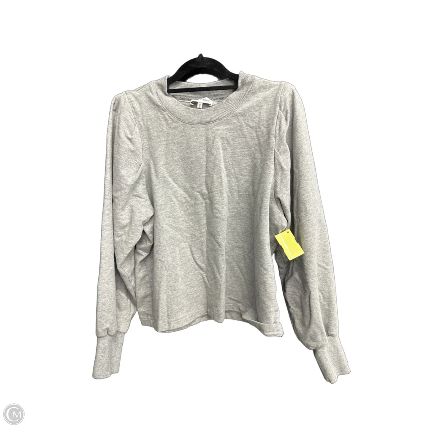 Sweatshirt Collar By Calvin Klein In Grey, Size: M