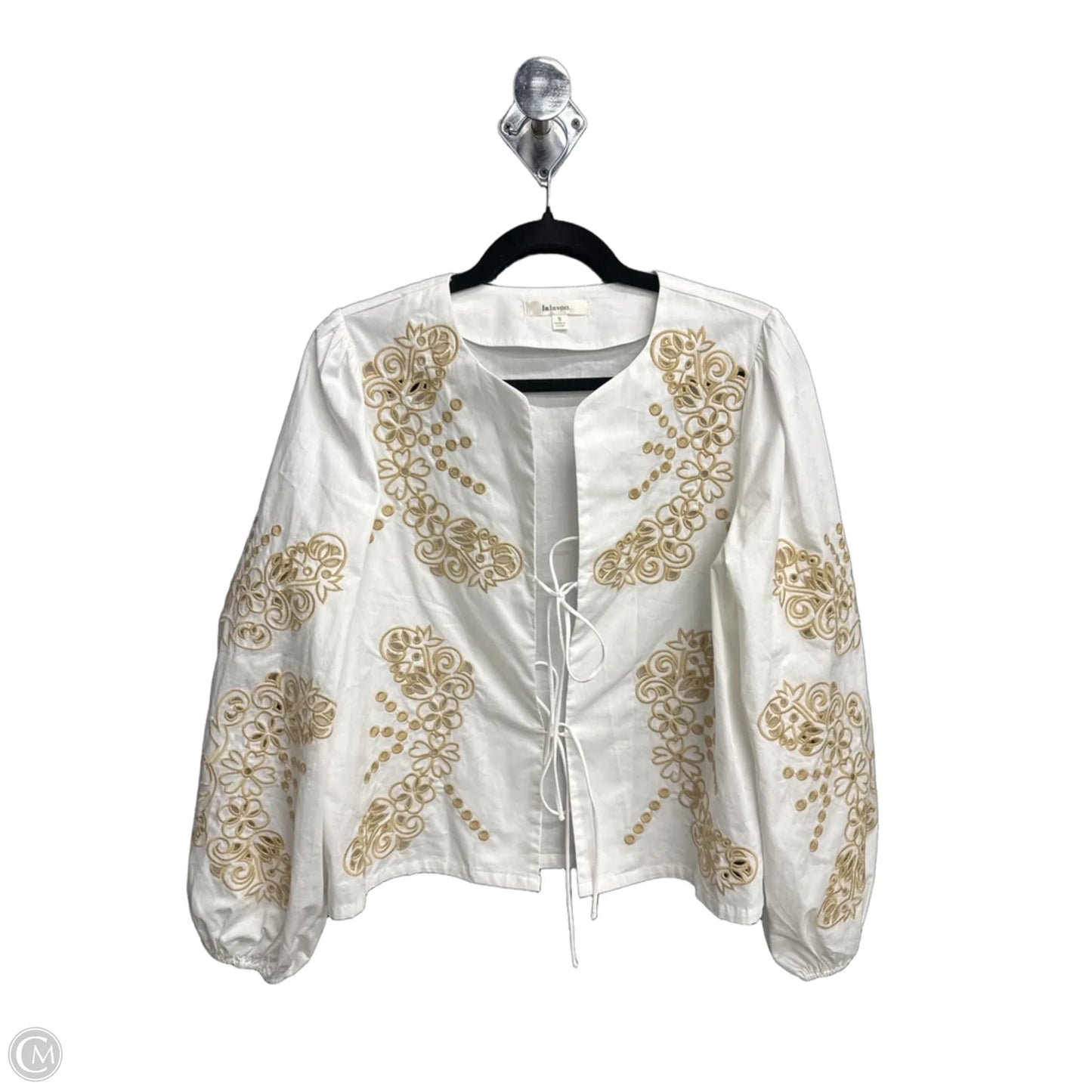 Top Long Sleeve By Clothes Mentor In White, Size: S