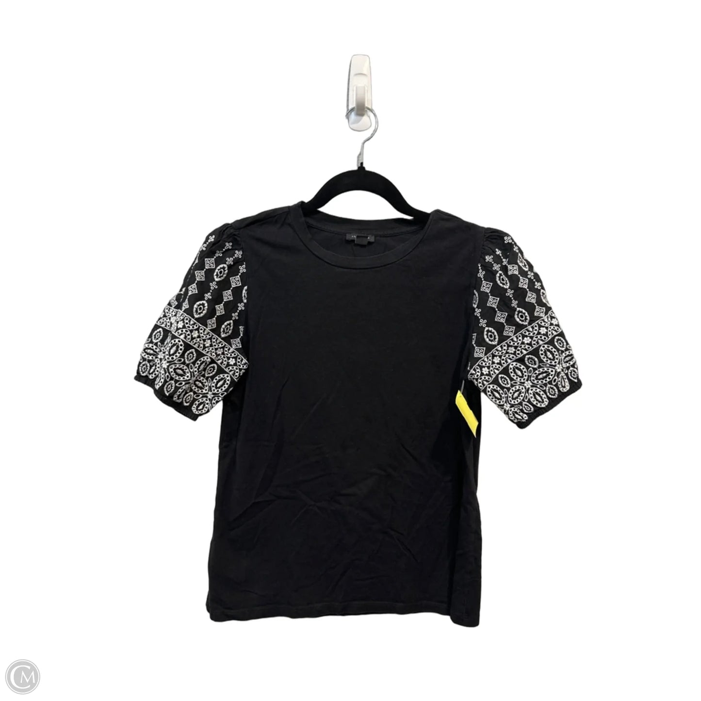 Top Short Sleeve By Ann Taylor In Black, Size: S