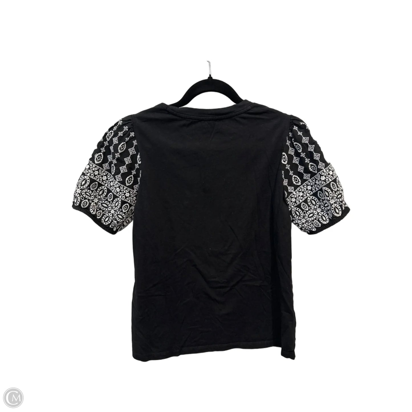 Top Short Sleeve By Ann Taylor In Black, Size: S