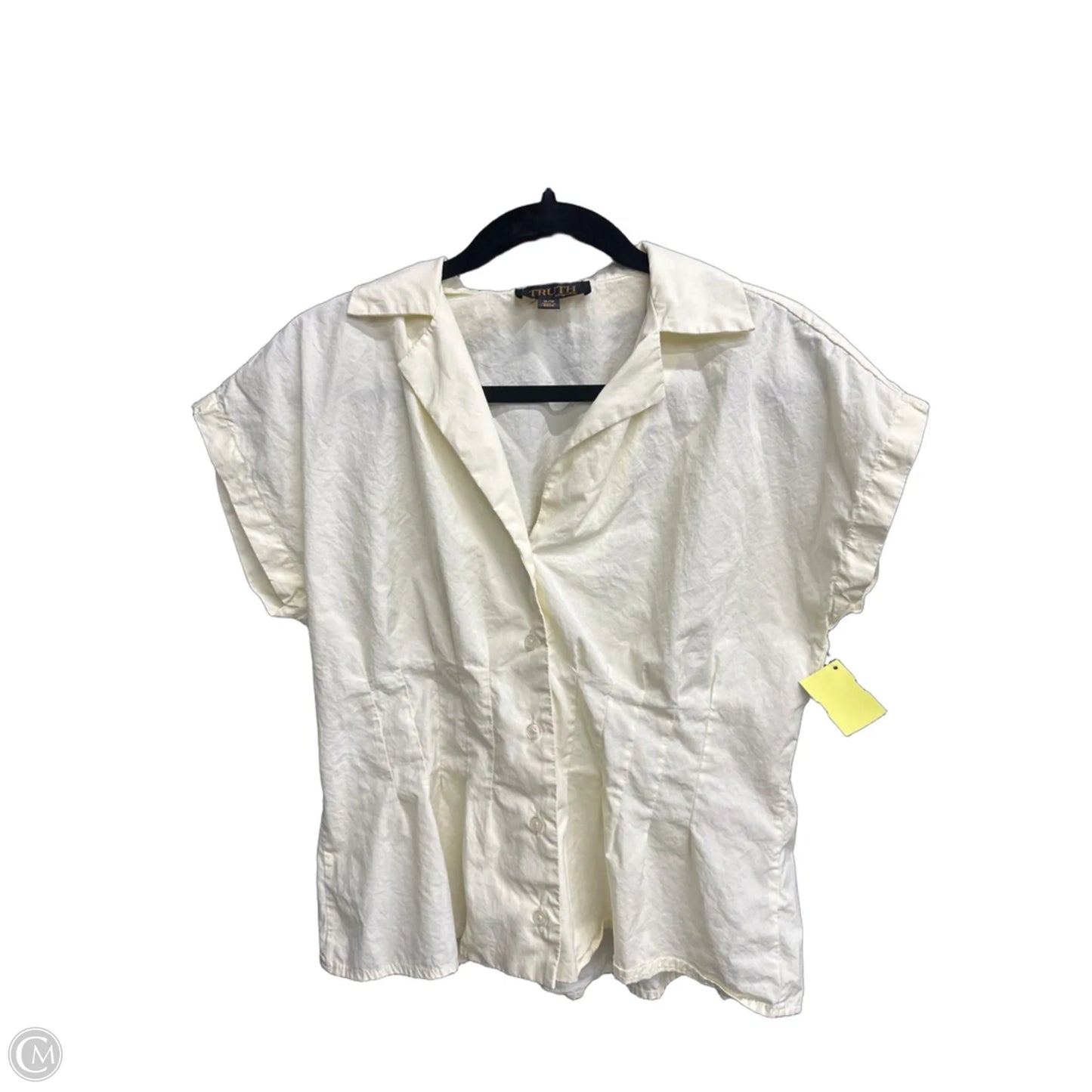 Top Short Sleeve By Truth In Cream, Size: M