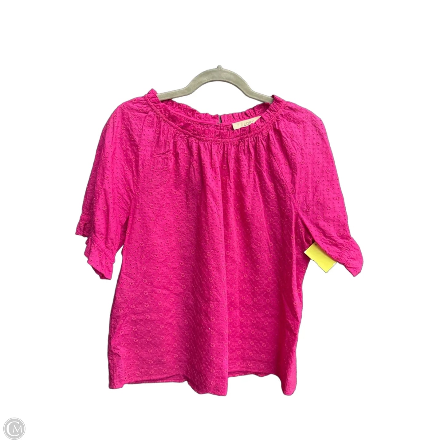 Top Short Sleeve By Loft In Pink, Size: M