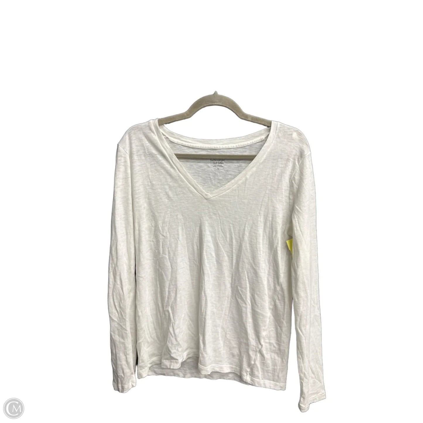 Top Long Sleeve Basic By J. Crew In White, Size: L