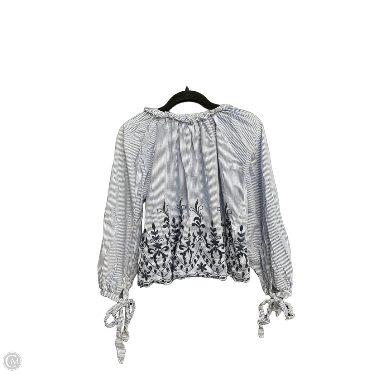 Top Long Sleeve By Zara In Striped Pattern, Size: S