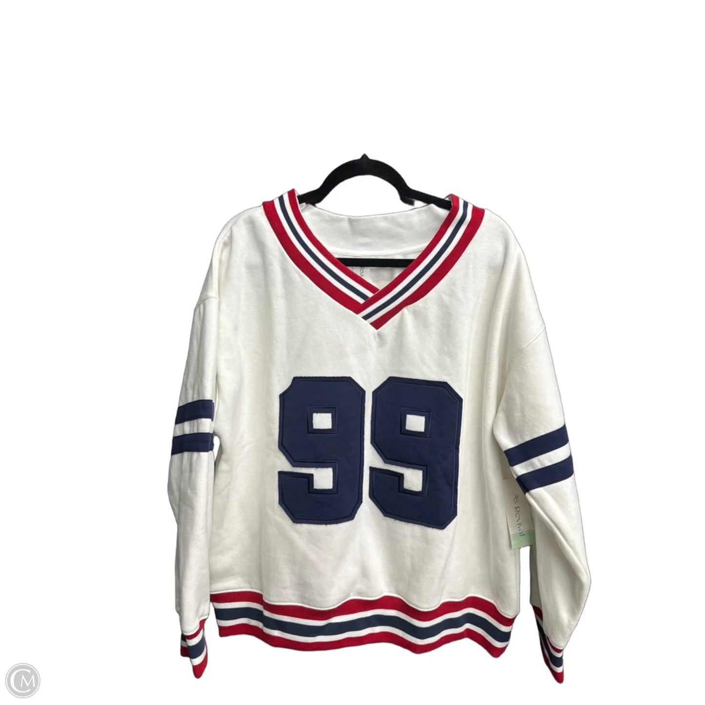 Sweatshirt Collar By As Revival In White, Size: M