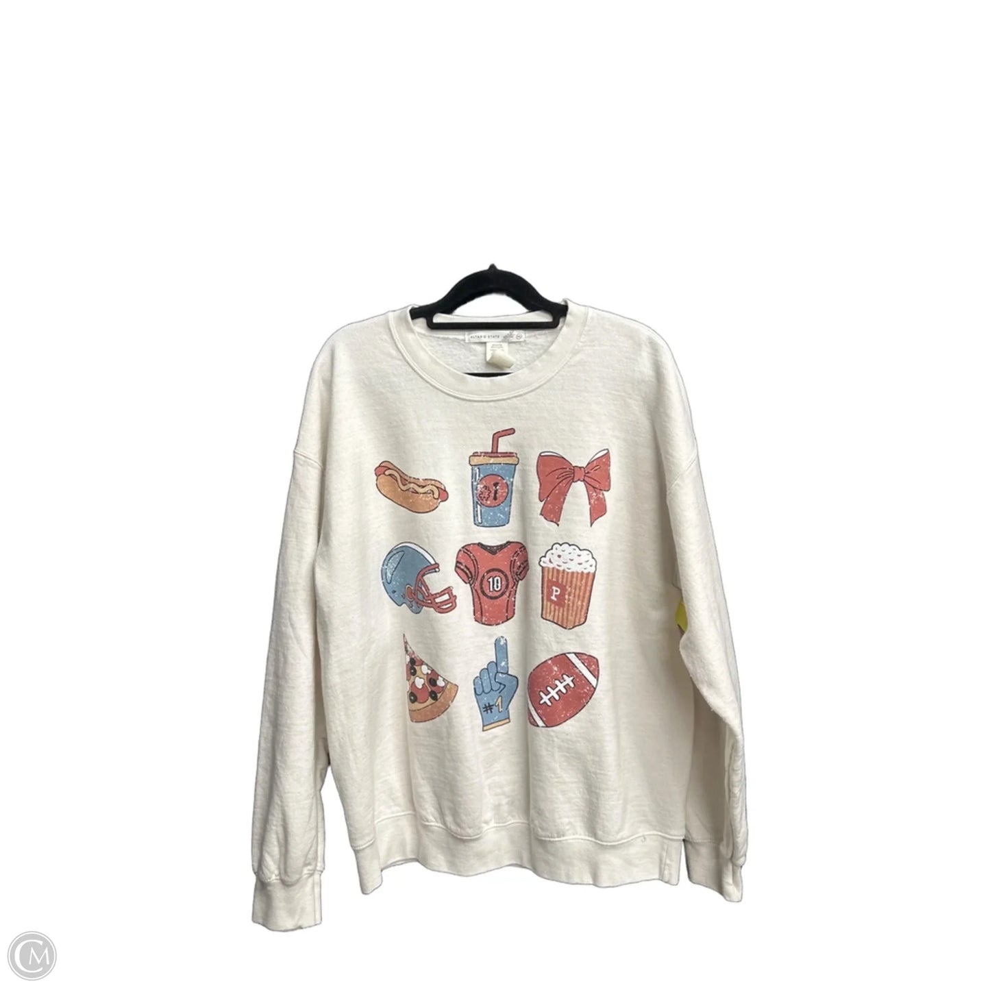 Sweatshirt Collar By Altard State In White, Size: M
