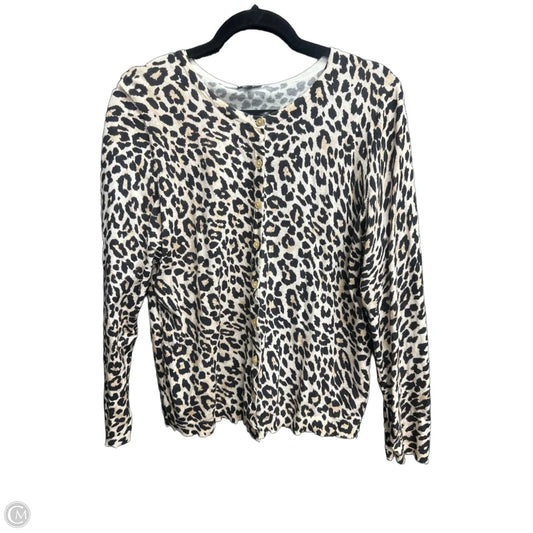 Cardigan By Talbots In Animal Print, Size: Xl