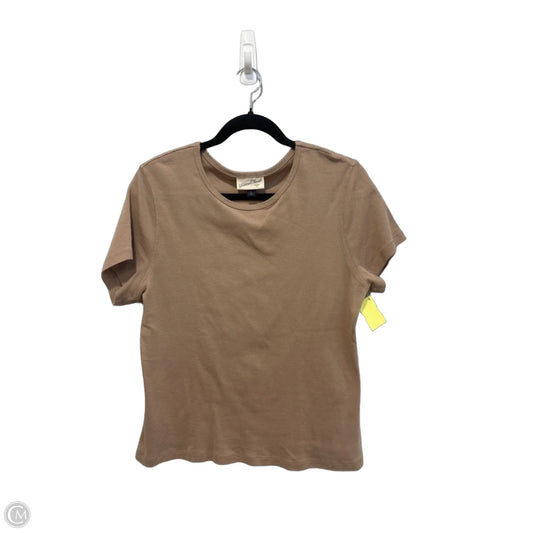 Top Short Sleeve By Universal Thread In Brown, Size: L