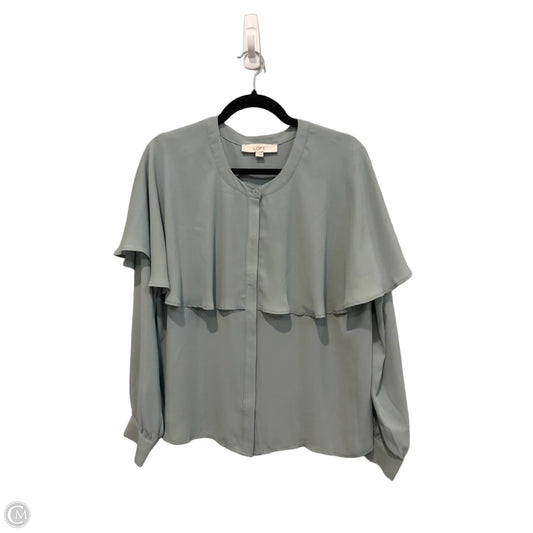 Top Long Sleeve By Loft In Green, Size: M