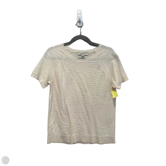 Top Short Sleeve By Loft In Cream, Size: M
