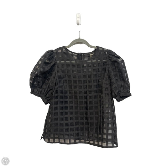 Top Short Sleeve By English Factory In Black, Size: S