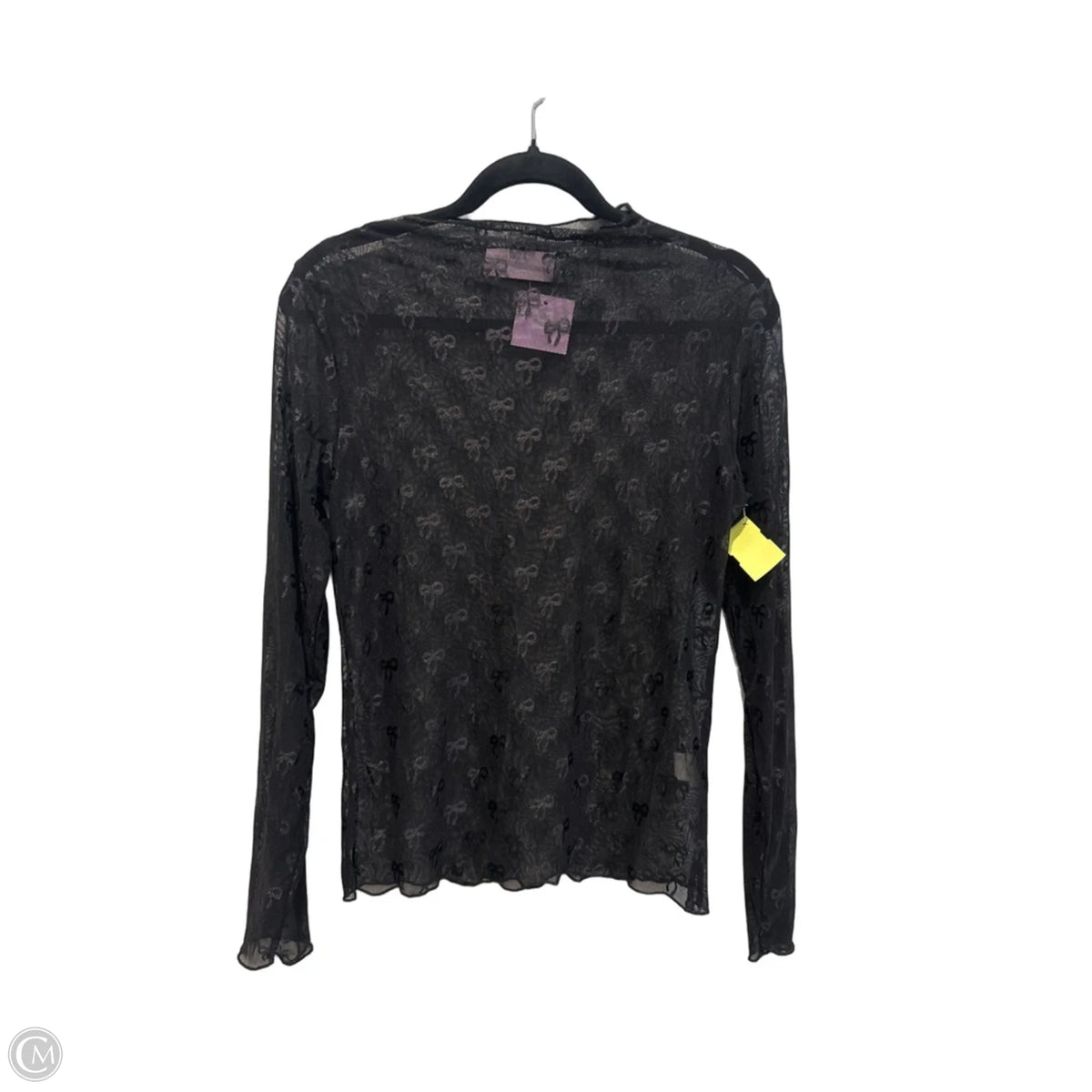 Top Long Sleeve Basic By Clothes Mentor In Black, Size: L